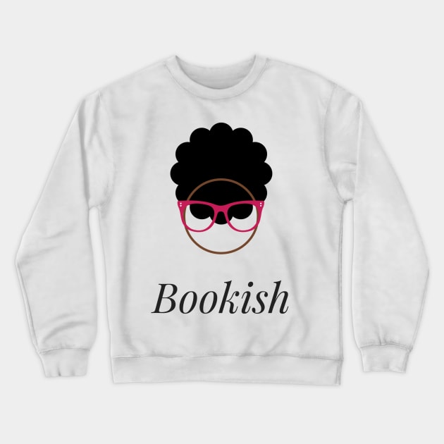 Bookish Afro Logo Crewneck Sweatshirt by BlackandBookish